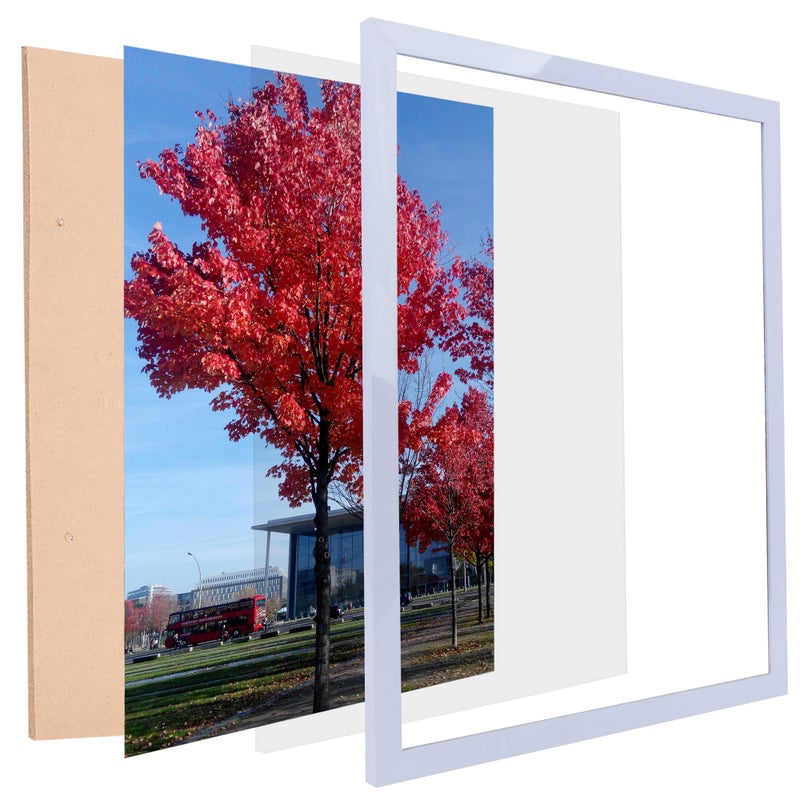 Medog 11x14 Picture Frame Display Pictures 11x14 White Poster Frame Display Photos 11x14 Document Certificate Frames Office Picture Frame,Cream White, 1Pack (FP0G1Z) - Image 2